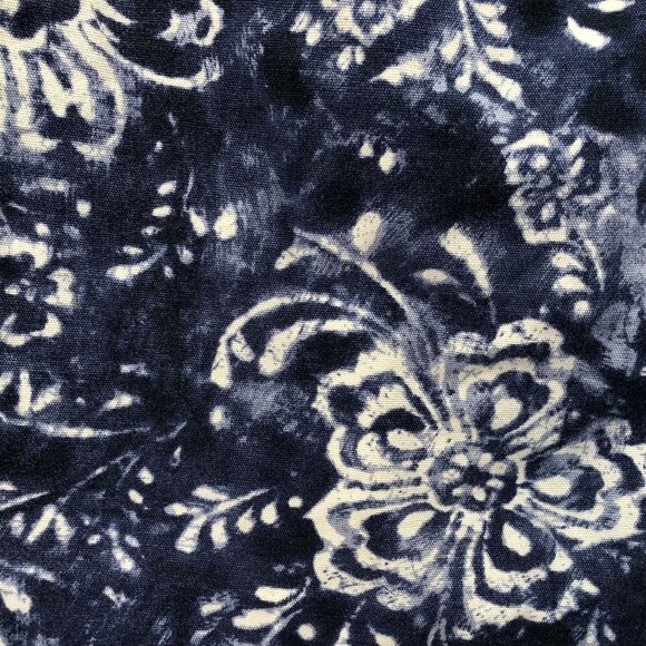 Chaps Denim Womens Capri Jeans Size 10 Floral Batik Indigo Blue Boho Chic Casual - Picture 8 of 11